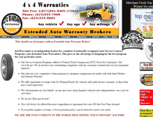 Tablet Screenshot of 4x4warranties.com